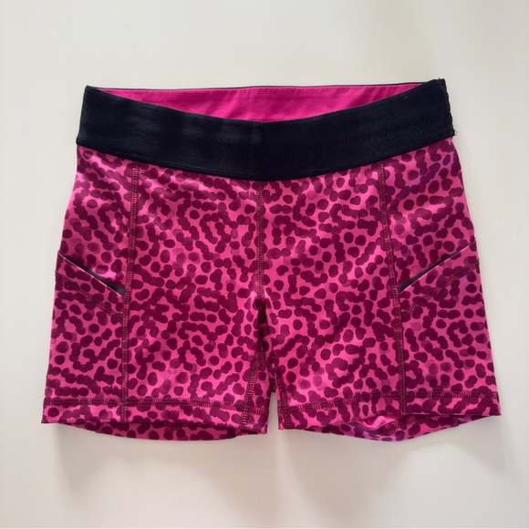 Lululemon Pink Patterned Women's Shorts - Picture 1 of 6